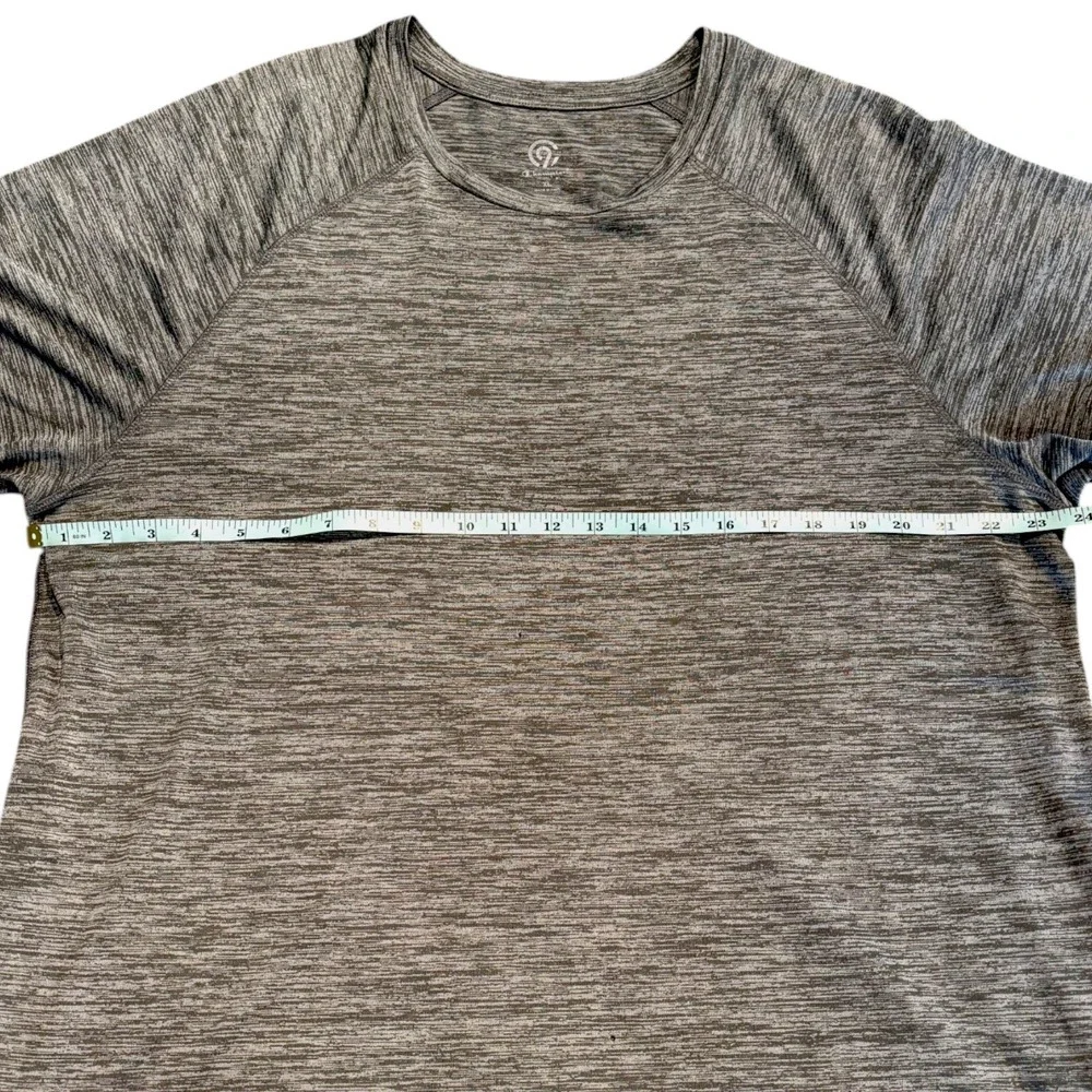 Champion C9 Mens XL Gray Heather Space Dye Raglan Sleeve Activewear T-Shirt - Picture 4 of 8